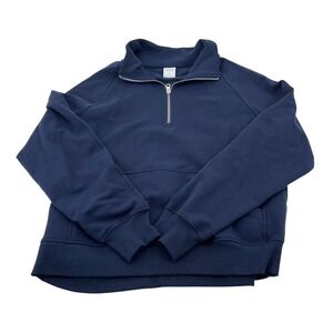 Berkley Jensen Navy Blue 1/4 Zip Pullover Sweatshirt Men's size Medium